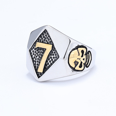 Punk Style 316L Stainless Steel Finger Rings for Men FS-WG96F45-09-1