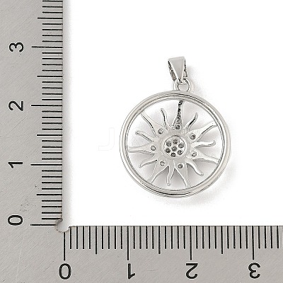 Brass Micro Pave Cubic Zirconia Pendants KK-Z111-01P-1