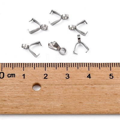 Non-Tarnish 201 Stainless Steel Pinch Bails X-STAS-E076-09-1