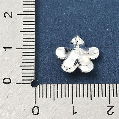 925 Sterling Silver Flower Charms STER-H119-02S-1