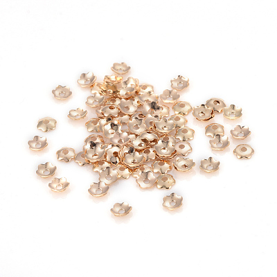 6-Petal Iron Bead Caps X-IFIN-F152-02LG-1