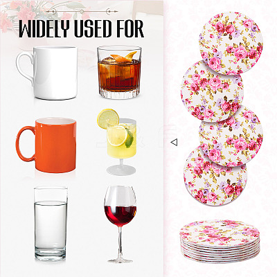 8Pcs PU Leather Cup Mats AJEW-MB0001-12-1