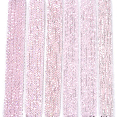 Electroplate Glass Beads Strands EGLA-A044-J1mm-B02-1