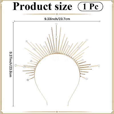 Alloy Virgin Halo Hair Bands OHAR-WH20011-08G-1