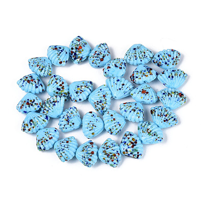 Handmade Lampwork Beads Strands X1-LAMP-T026-03C-1