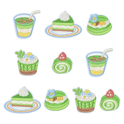 10Pcs 5 Styles Computerized Embroidery Cloth Iron On/Sew On Patches DIY-CJ0003-18-1