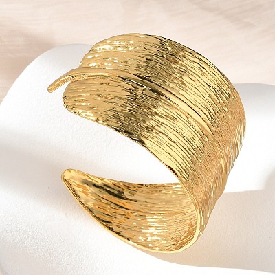 304 Stainless Steel Cuff Bangles for Women BJEW-Z096-02G-1
