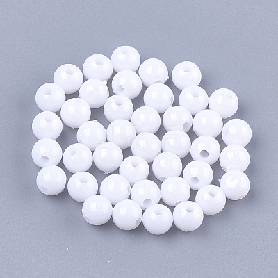 Opaque Plastic Beads X-KY-T005-6mm-601-1