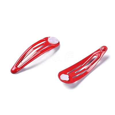 Iron Enamel Snap Hair Clip Findings FIND-WH0110-048B-1