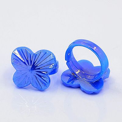 Valentines Day Gifts Kids Acrylic Rings RJEW-S618-M-1