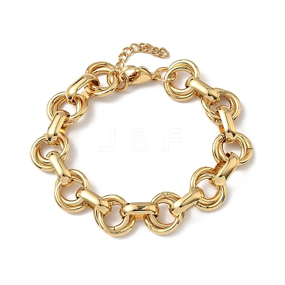 304 Stainless Steel Rolo Chain Bracelets for Women BJEW-S176-01G-A-1