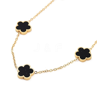Golden 304 Stainless Steel Necklace NJEW-K252-09G-03-1