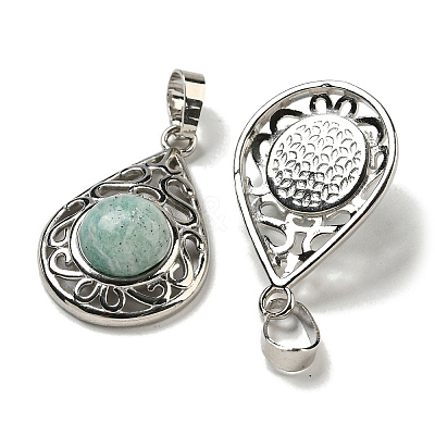 Natural Amazonite Pendants G-Q158-05P-05-1