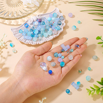 80G Transparent Glass Beads DGLA-TA0001-47F-1