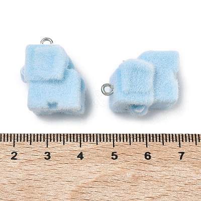 Flocking Opaque Resin Pendants RESI-F064-A22-1