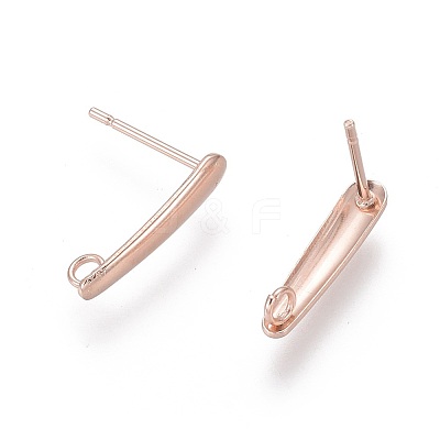 304 Stainless Steel Stud Earring Findings STAS-H436-22RG-1