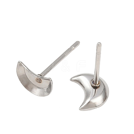 Non-Tarnish Earring Cabochon Settings 304 Stainless Steel Ear Studs Blank Settings X-STAS-Q170-08-1