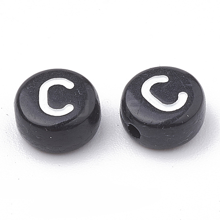 Opaque Acrylic Horizontal Hole Beads SACR-YW0001-70C-1