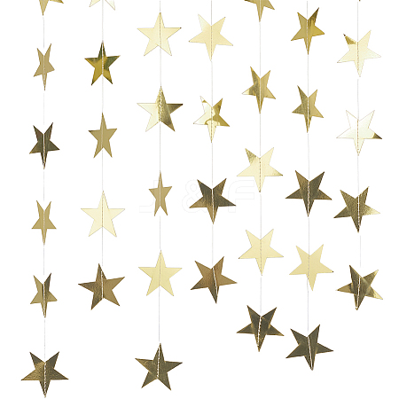 10Pcs Paper Star Congratuation Banners AJEW-CN0005-40B-1