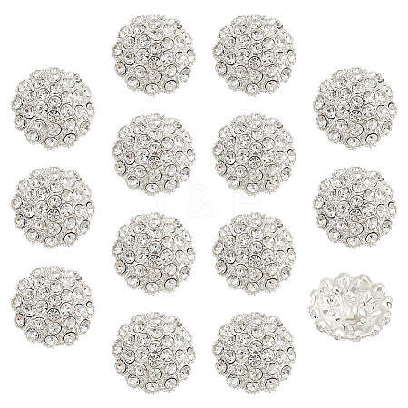 14pcs 1-Hole Alloy Shank Button FIND-FG0003-17A-1