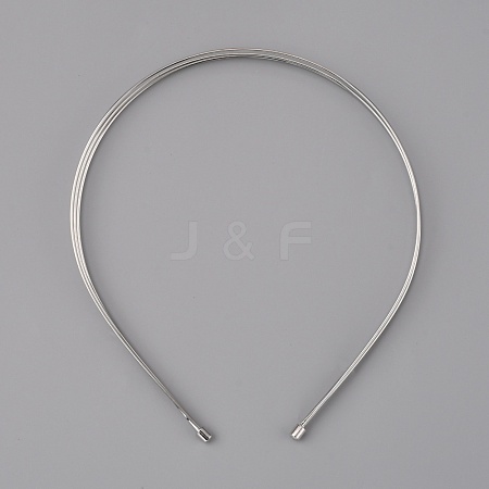 Alloy Double Hair Band Findings AJEW-WH0304-25B-P-1