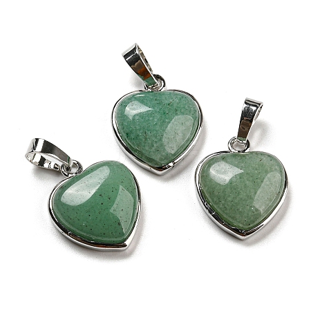 Natural Green Aventurine Pendants G-I358-A23-1