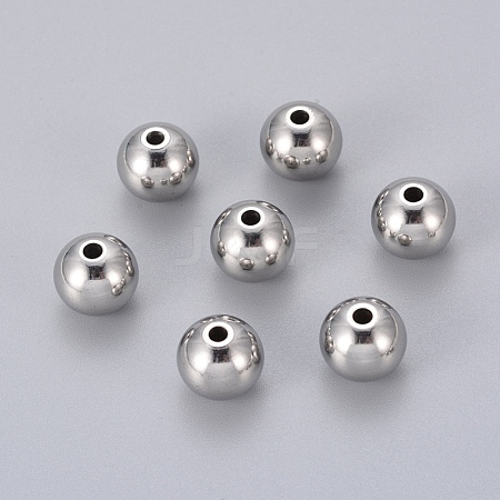 201 Stainless Steel Beads X-STAS-E021-10mm-1