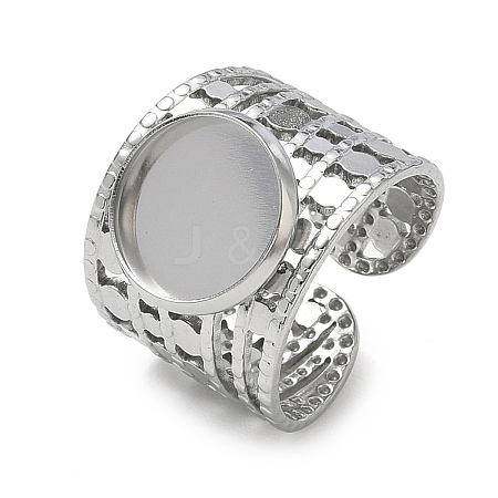 304 Stainless Steel Cuff Ring Components SA-CBA37BC-15C-P-1