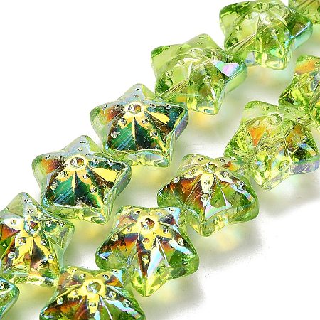 Electroplate Baking Paint Glass Beads Strands EGLA-K061-12A-AB05-1