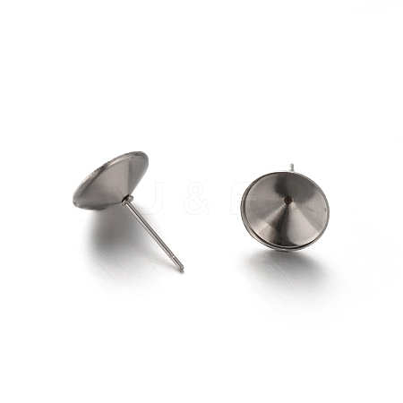 Non-Tarnish 304 Stainless Steel Stud Earring Settings STAS-D079-A-1