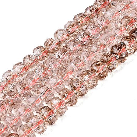 Crackle Transparent Glass Beads Strands GLAA-N068-03A-08-1