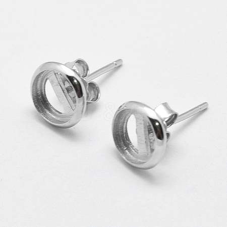 925 Sterling Silver Stud Earring Findings STER-F032-04S-1