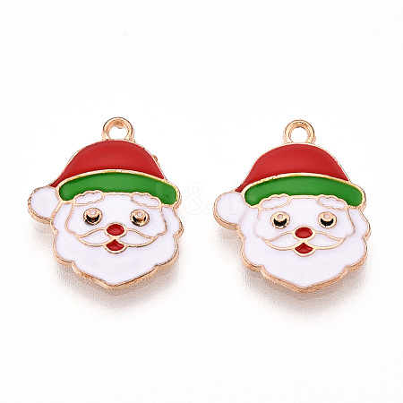 Christmas Theme Alloy Enamel Pendants ENAM-N056-403G-1