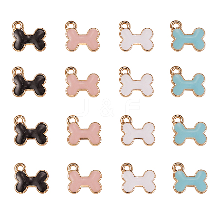 40Pcs 4 Colors Alloy Charms ENAM-CJ0001-83-1