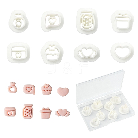 8 Pcs 8 Styles Polymer Clay Earring Cutters Kit ST-CJ0043-094-1