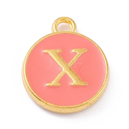 Golden Plated Alloy Enamel Charms X-ENAM-Q437-11X-1