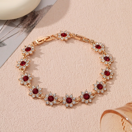 Alloy Rhinestone Link Chain Bracelets PW-WG4AE2D-01-1