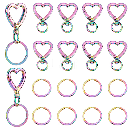   10Pcs Heart Alloy Swivel Clasps FIND-PH0009-04-1