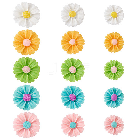 90Pcs 15 Style Resin Cabochons RESI-KS0001-11-1