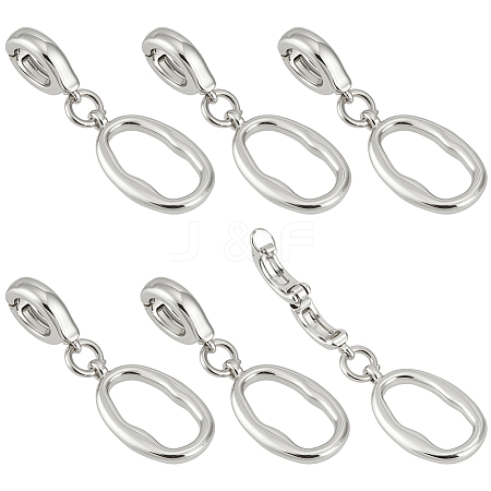 6Pcs Zinc Alloy Twister Clasps FIND-FH0016-55P-1