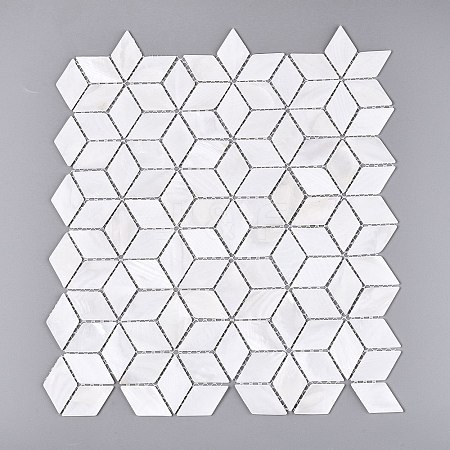 Natural Freshwater Shell Mosaic Tile Cabochons SHEL-Q029-08-1