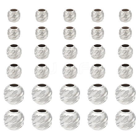 30Pcs 3 Style 925 Sterling Silver Spacer Beads STER-PH0001-28-1