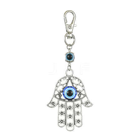 Alloy with Resin Evil Eye Pendant Decoration HJEW-JM01473-01-1