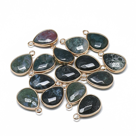 Natural Indian Agate Pendants X-G-T073-03C-1