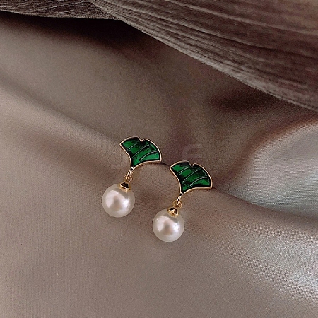 Imitation Pearl Bead Dangle Earrings WG29476-69-1