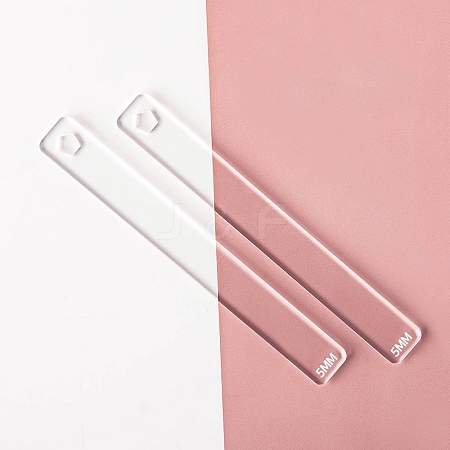 Transparent Acrylic Clay Thickness Ruler PW-WG44593-04-1