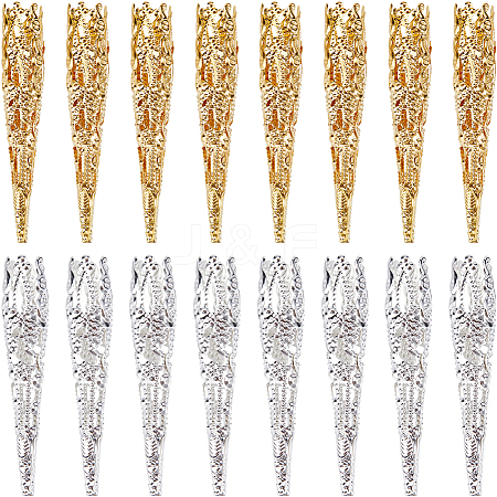 160Pcs 2 Colors Iron Bead Cones IFIN-SC0001-72-1