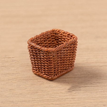 Resin Bamboo Rattan Miniature Basket Ornaments PW-WG81F97-12-1