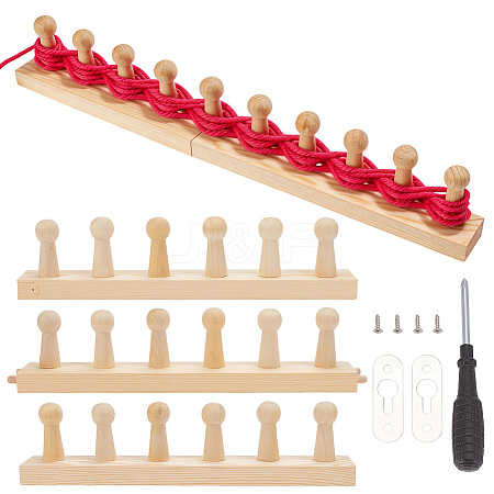 Wooden Knitting Loom Frame KNIT-WH0007-003A-1