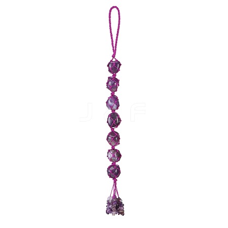 Handmade Natural Amethyst Hanging Ornament PW-WG61146-02-1